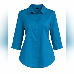 Worthington Teal Button-Down Shirt